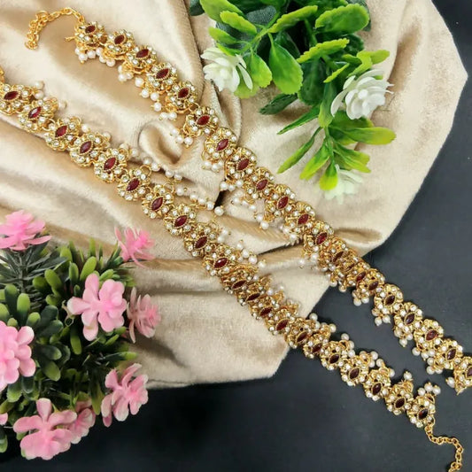 Beautiful anklets pair with best high quality stones work