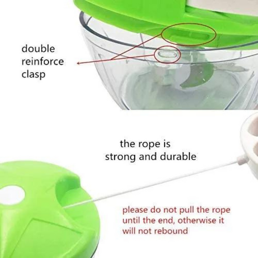 Multi-Function Food Chopper for Fast Cutting – Hand-Pull Design for Speedy Chopping. Works as an Onion Chopper, Garlic Press, Great for Fruits, Vegetables, Nuts, Herbs, Onions, Garlic, and More