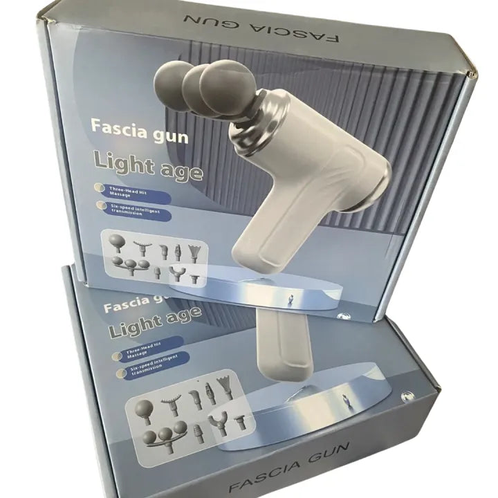 Electric Massage Gun - Six-Speed Intelligent Transmission with Three-Head Hit Massage for Full Body Muscle Relief