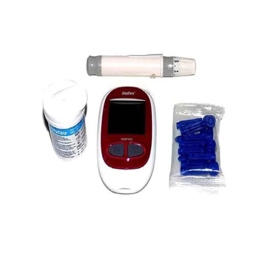 easy care glucometer/blood glucose machine/sugar checker checking machine with 10 strips free.