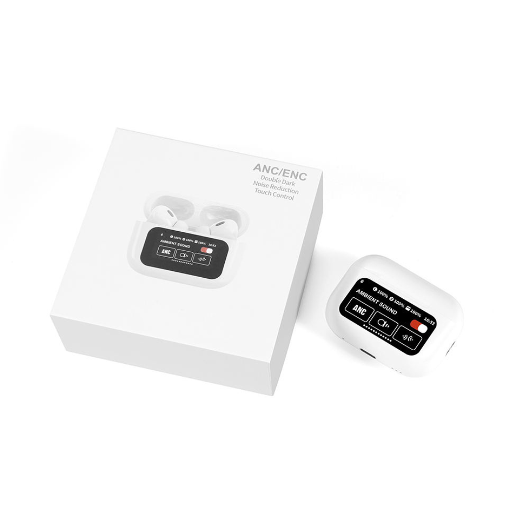 A9Pro Wireless airpods / earbuds.ANC/ENC Supported. Headphones. A9pro TWS Gaming Pods Pro Earphone With Touch Screen. best and premium qualuty airpods.best for gaming, watching movies and different contents.