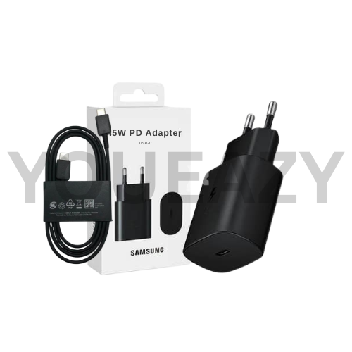 complete set of samsung 45watt (100% confirmed) super fast charger with usb tpye-c to type-c cable. for samsung s21 ultra, s22 ultra+,s23 ultra,s24 ultra,s25 ultra and more devices. premium quality.high quality. 45w usb type-c to type-c . best charger.