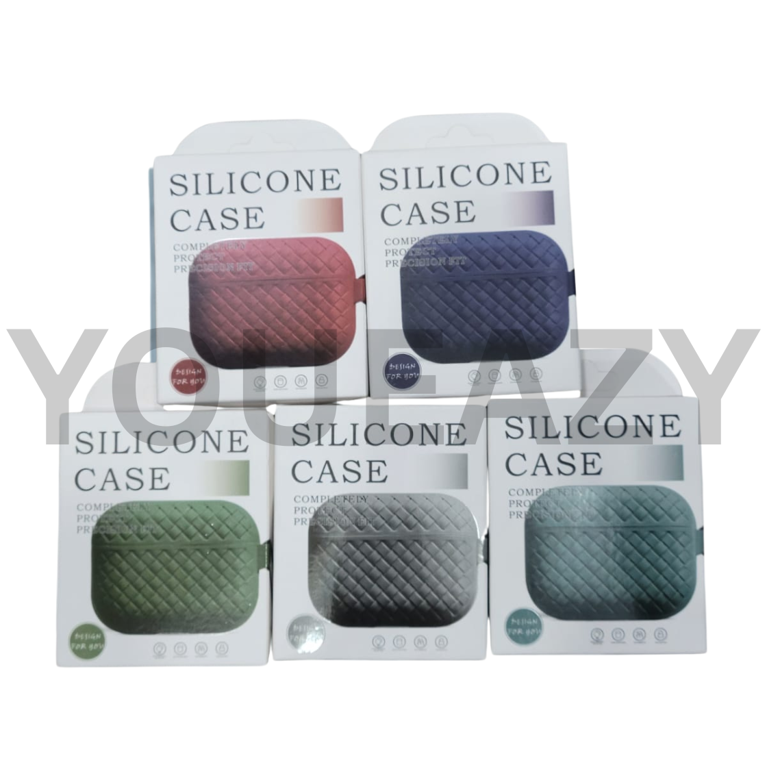 AirPods Pro Silicone Weave Pattern Case Cover – For AirPods Pro 1st & 2nd Generation – Stylish & Protective