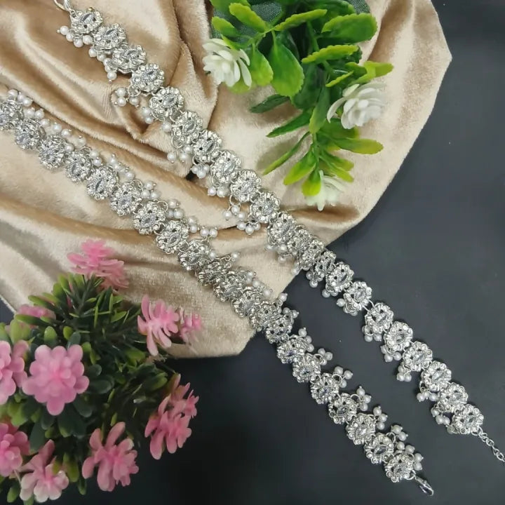 Beautiful anklets pair with best high quality stones work