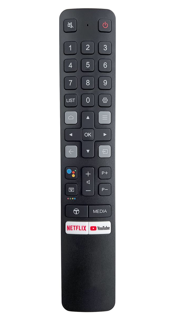 TCL new Android led Remote with Smart Features and supported batteries.