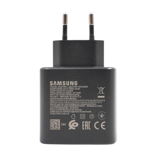 Samsung 45 Watt Adapter super fast charger 0 to 50 in 30 minutes 100% genuine suitable for all 45 watt supported devices. SUPER FAST CHARGING.