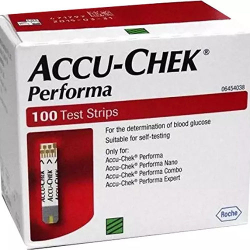 Accu chek performa blood glucose test strips.