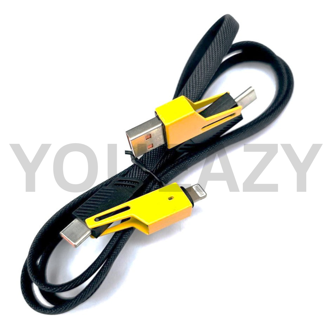 4-in-1 65W PD Fast Charging Cable – USB to Type-C Multi-Charger for iPhone 15/14/13 Pro Max, Xiaomi, Samsung, Huawei & More – High-Speed Data & Power Transfer