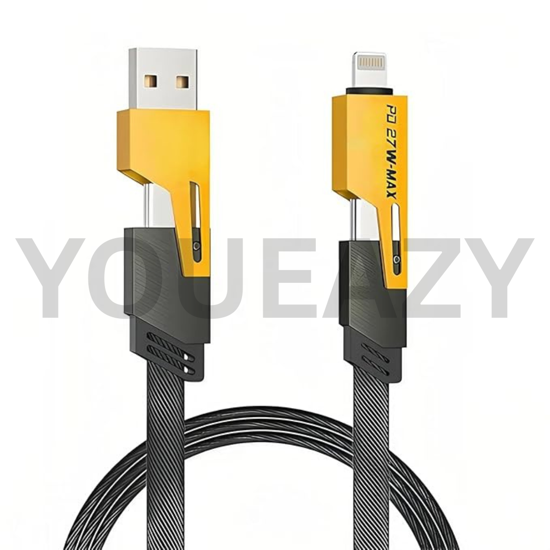 4-in-1 65W PD Fast Charging Cable – USB to Type-C Multi-Charger for iPhone 15/14/13 Pro Max, Xiaomi, Samsung, Huawei & More – High-Speed Data & Power Transfer