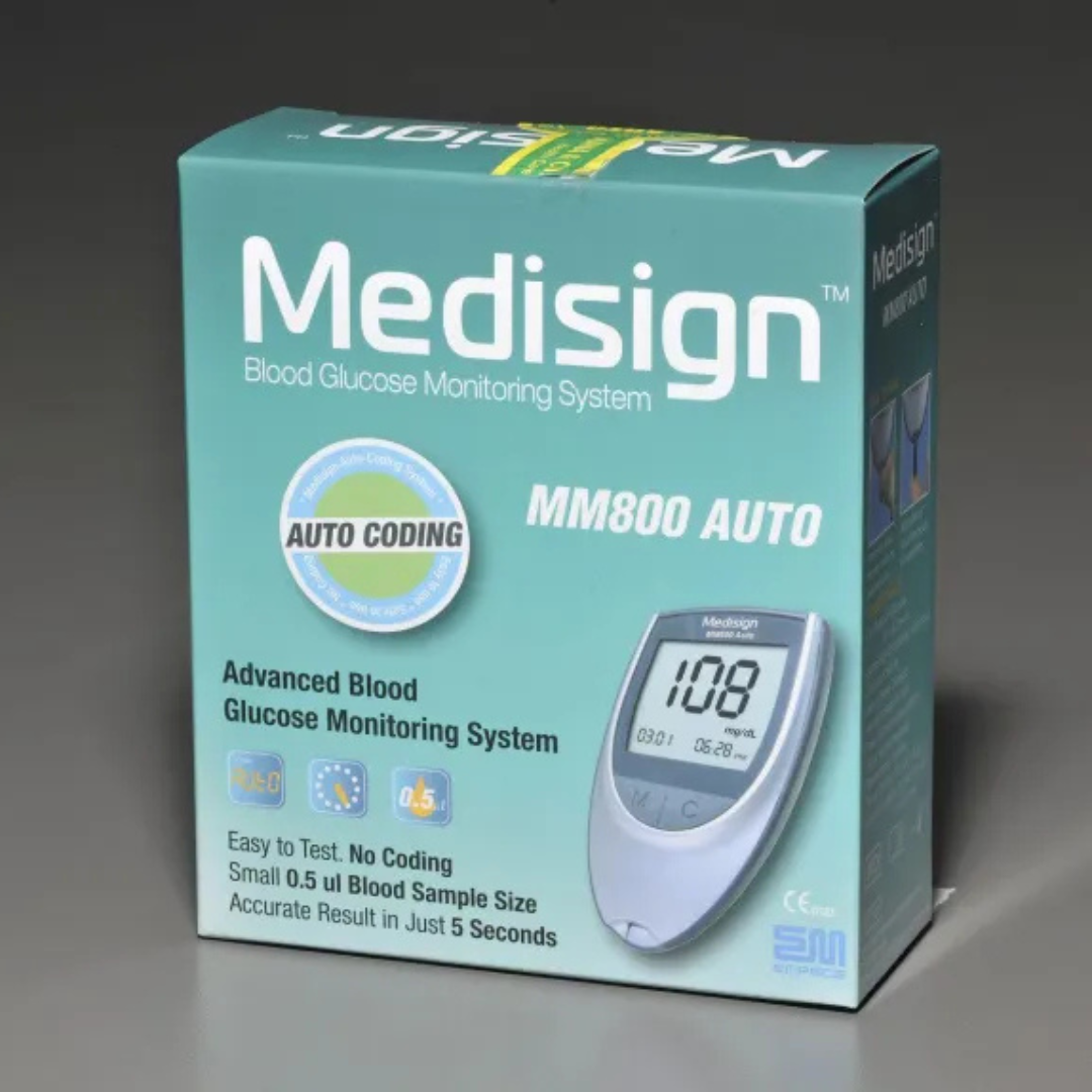 medisign mm800 auto glucometer. with 10 test strips free. blood glucose checkermachine.sugar machine