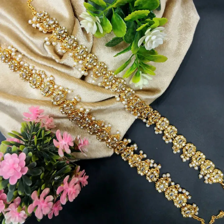 Beautiful anklets pair with best high quality stones work