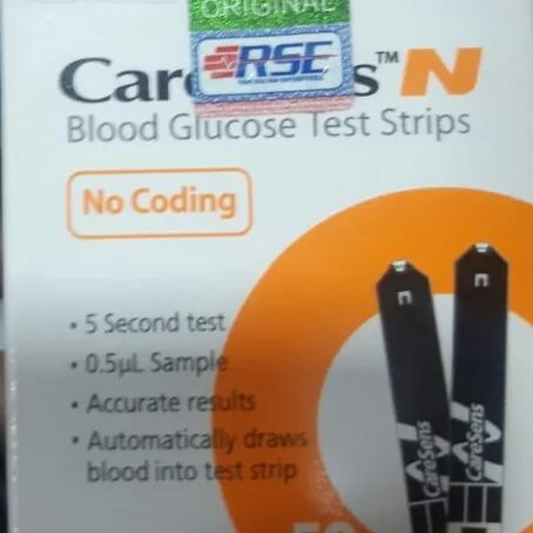Caresen,sN blood glucose test strips.