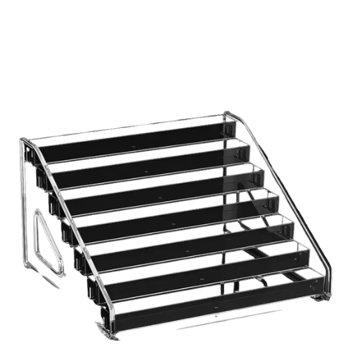 5-Layer Acrylic Cosmetic Display Rack | Makeup, Nail Polish & Lipstick Storage Organizer