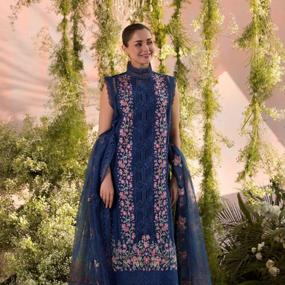 3 piece women unstitched dress AH-0111 MOZI