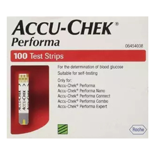 Accu chek performa blood glucose test strips.