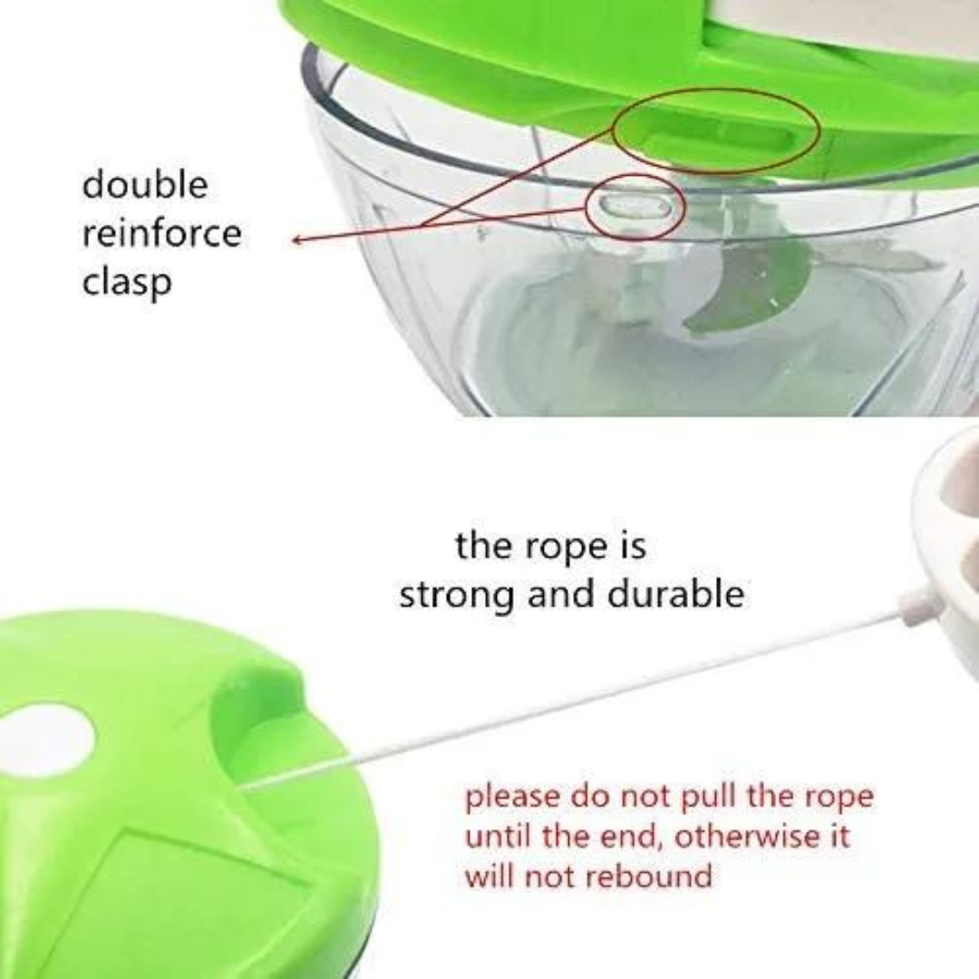 Multi-Function Food Chopper for Fast Cutting – Hand-Pull Design for Speedy Chopping. Works as an Onion Chopper, Garlic Press, Great for Fruits, Vegetables, Nuts, Herbs, Onions, Garlic, and More