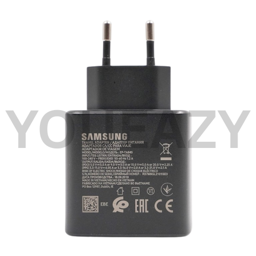 complete set of samsung 45watt (100% confirmed) super fast charger with usb tpye-c to type-c cable. for samsung s21 ultra, s22 ultra+,s23 ultra,s24 ultra,s25 ultra and more devices. premium quality.high quality. 45w usb type-c to type-c . best charger.