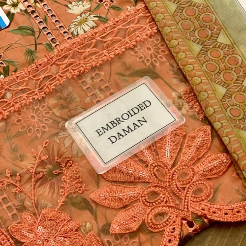 3 piece luxury lawn collection. women unstitched dress MB-0126.