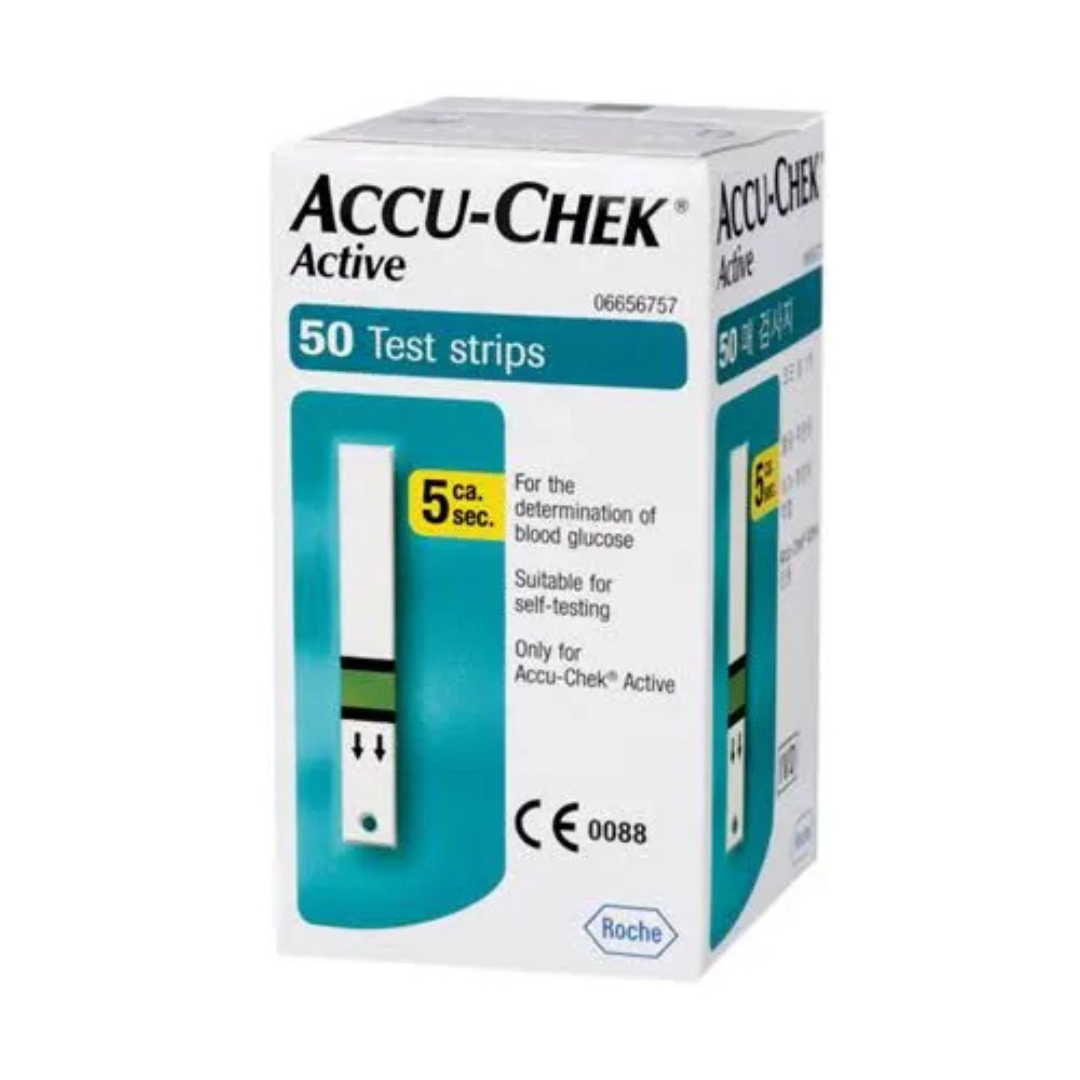 accu chek active blood glucose test strips.