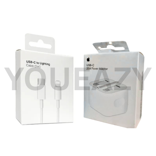 Complete set of Apple 20 Watt (100% confirmed) fast charger with USB Type-C to Type-C cable. Compatible with IPHONE X series,11series.12, 12 Pro, 12 Pro Max,13,13 Pro,13 Pro Max,14,14 Pro,14 Pro Max,15,15pro,15 pro max and ipads Best charger