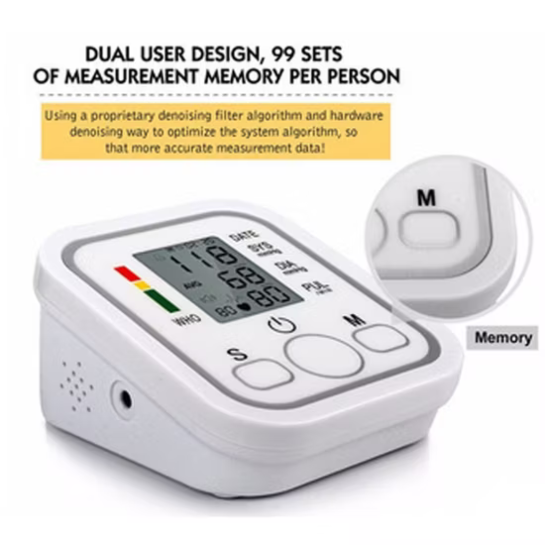 electronic blood pressure monitor.microcomputor intelligent.arm style