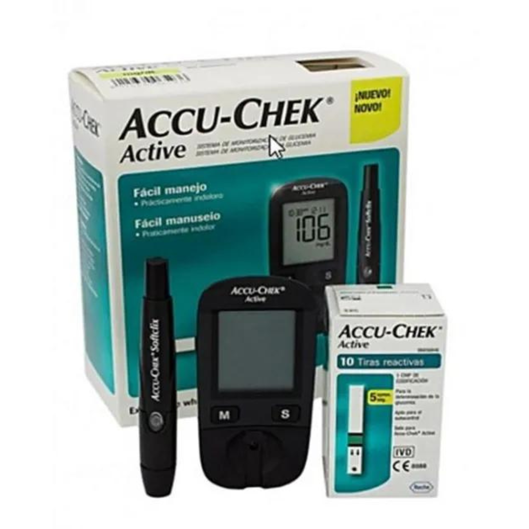 Accu Check Active Glucometersugar machine blood glucose meter with 10 free strips