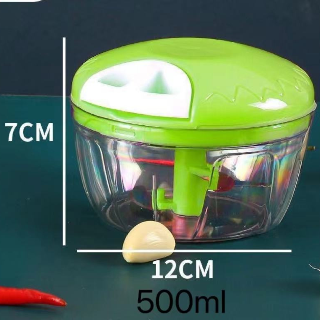 Multi-Function Food Chopper for Fast Cutting – Hand-Pull Design for Speedy Chopping. Works as an Onion Chopper, Garlic Press, Great for Fruits, Vegetables, Nuts, Herbs, Onions, Garlic, and More