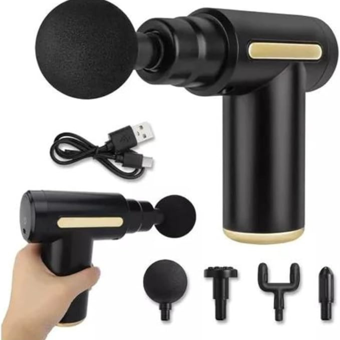 5-in-1 Electric Massage Gun – Full Body Pain Relief & Muscle Relaxation