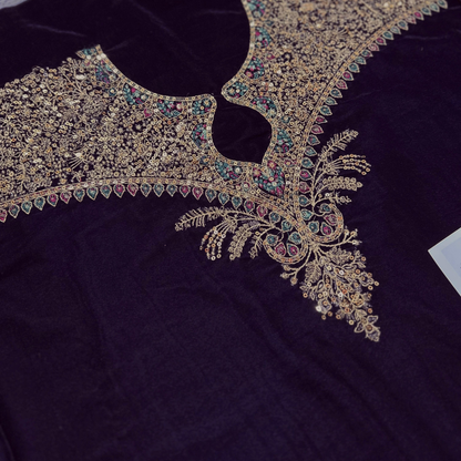 3 piece luxury embroidered collection. women unstitched dress JZ-0137 MN