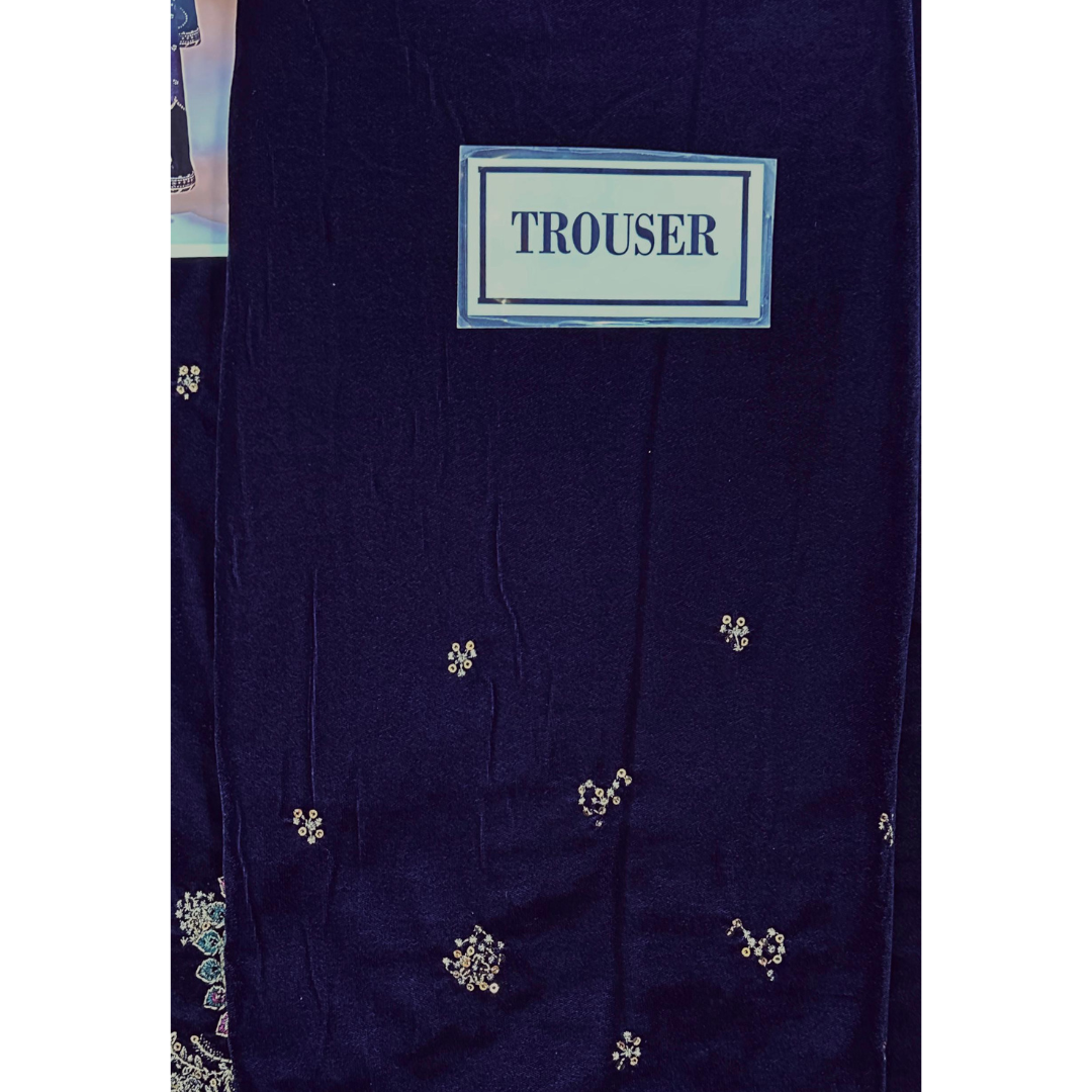 3 piece luxury embroidered collection. women unstitched dress JZ-0137 MN