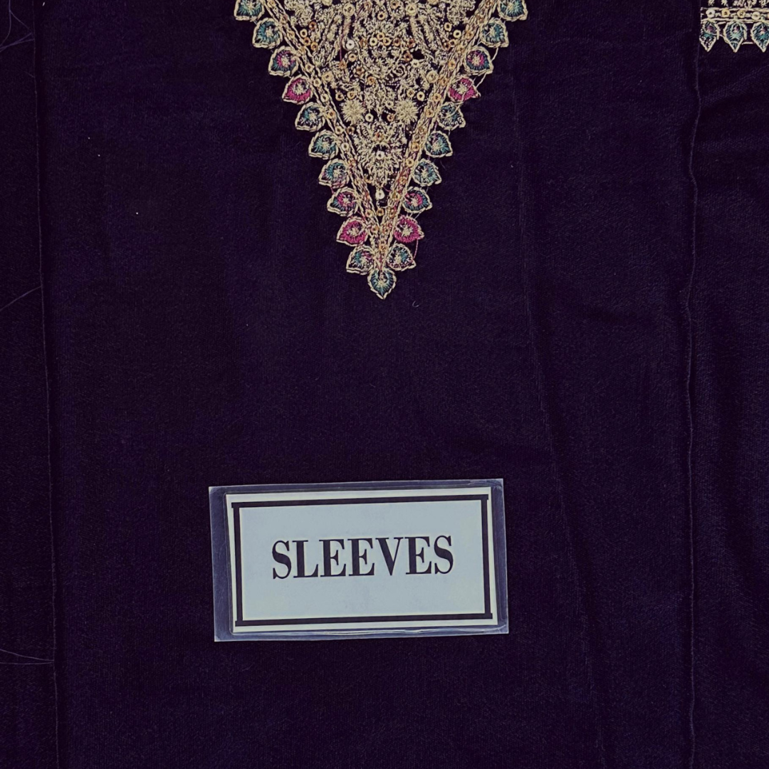 3 piece luxury embroidered collection. women unstitched dress JZ-0137 MN