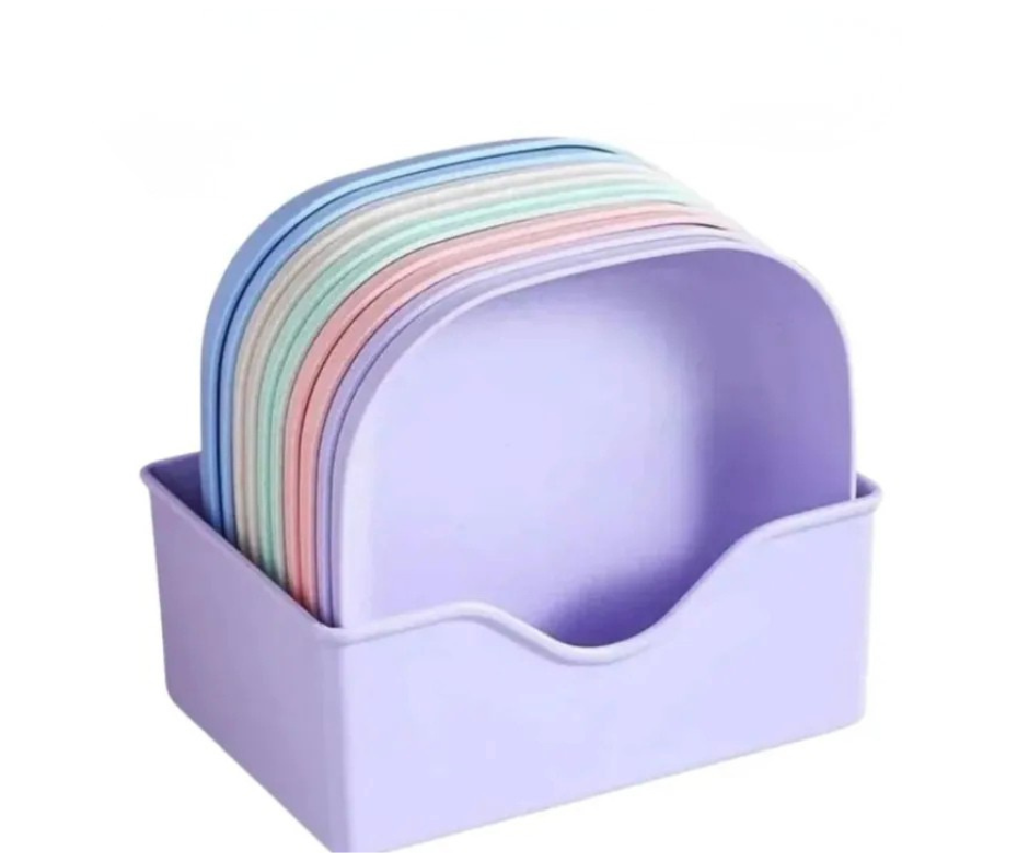 10PCS Multi-Function Food Grade Plastic Bone & Dish Set Round & Square Dining Table Garbage Plates