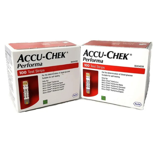 Accu chek performa blood glucose test strips.