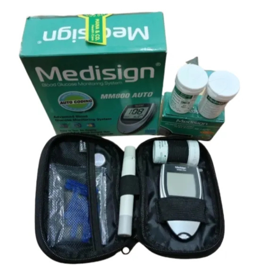 medisign mm800 auto glucometer. with 10 test strips free. blood glucose checkermachine.sugar machine