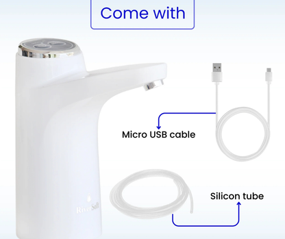 Electric Automatic Water Dispenser Pump Mini Rechargeable USB Water Bottle Pump Portable Wireless Drinking Water Dispenser Smart Water Pump for Home Office Travel Kitchen