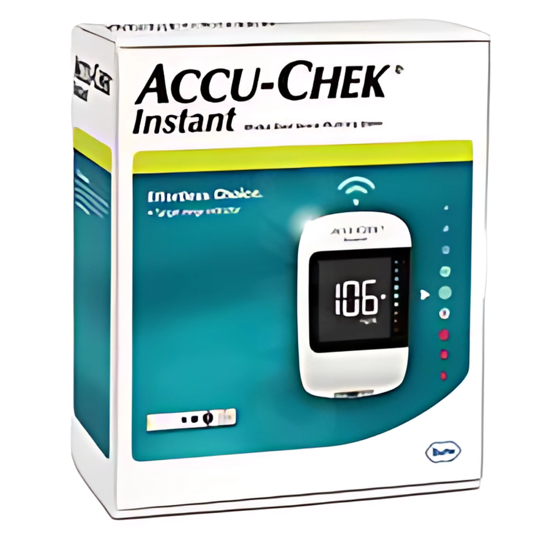 accu chek instant glucometer. with 10 strips free. blood glucose checkersugar machine