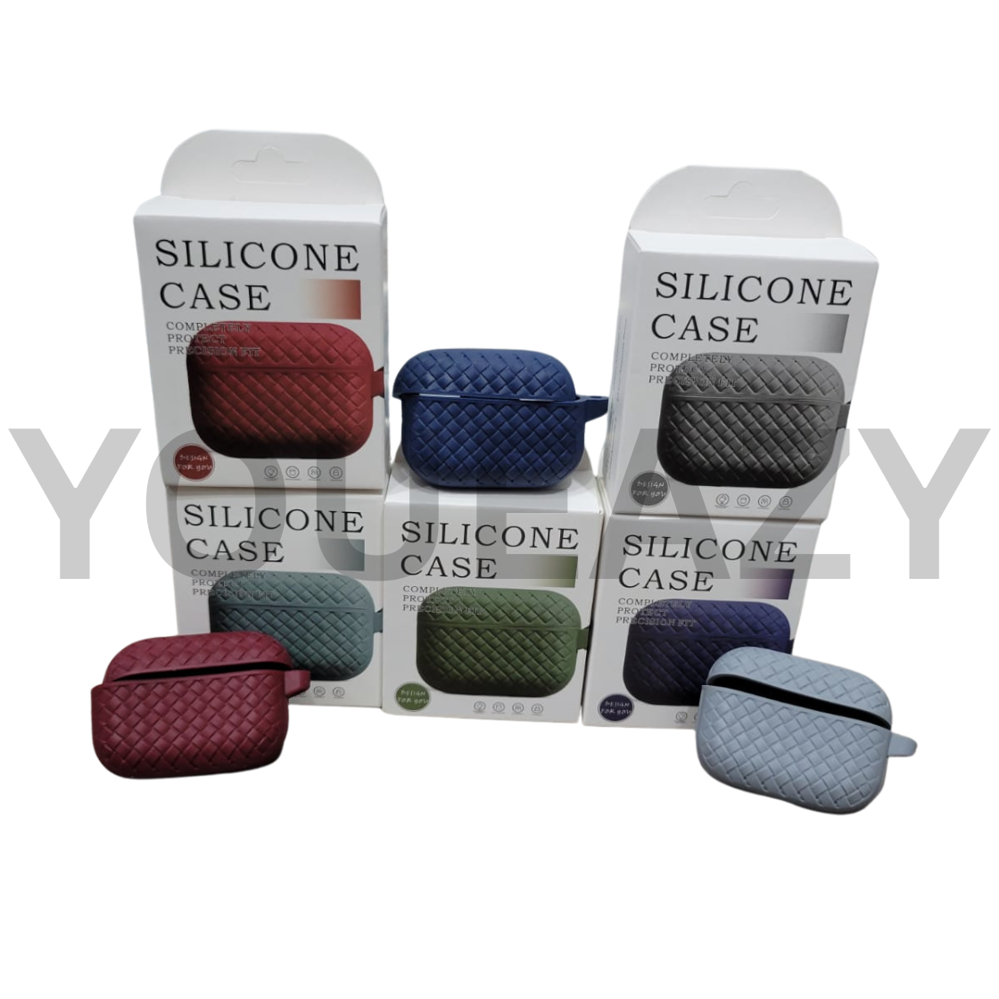 AirPods Pro Silicone Weave Pattern Case Cover – For AirPods Pro 1st & 2nd Generation – Stylish & Protective