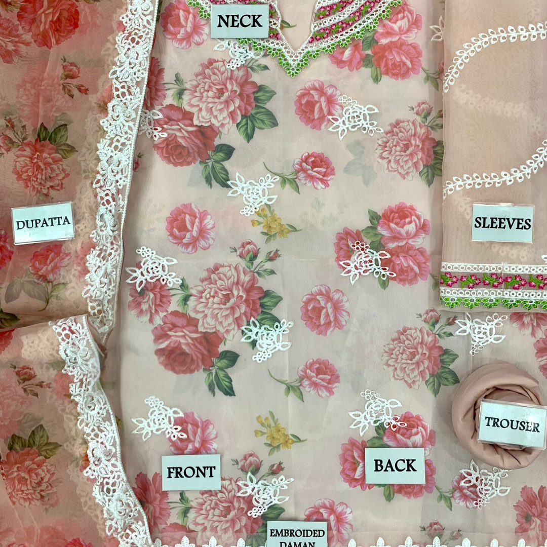 3 piece embroidered collection (BAR-041 OQE)