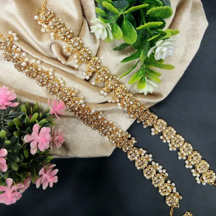 Beautiful anklets pair with best high quality stones work