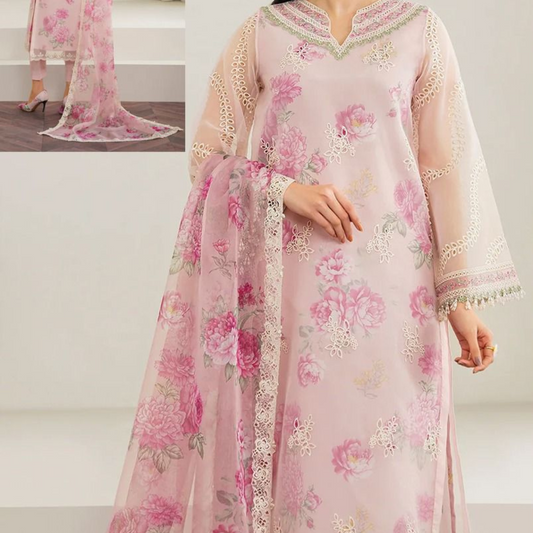 3 piece embroidered collection (BAR-041 OQE)