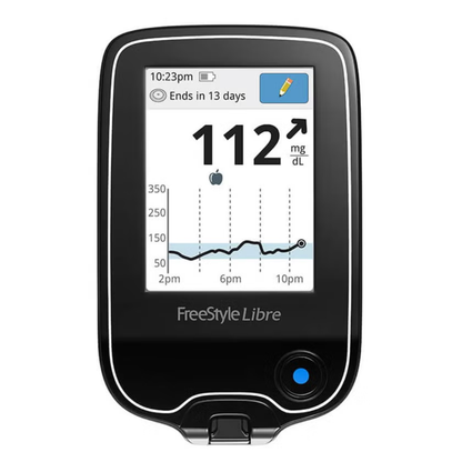 Free style libre 2 reader. (CGM) Continues Glucose Monitoring system. Blood glucose checking meter. Sugar checking reader.