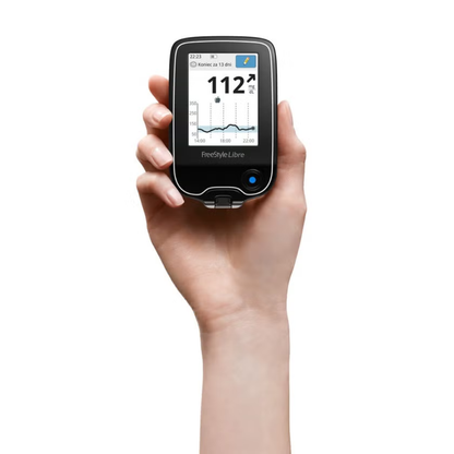 Free style libre 2 reader. (CGM) Continues Glucose Monitoring system. Blood glucose checking meter. Sugar checking reader.