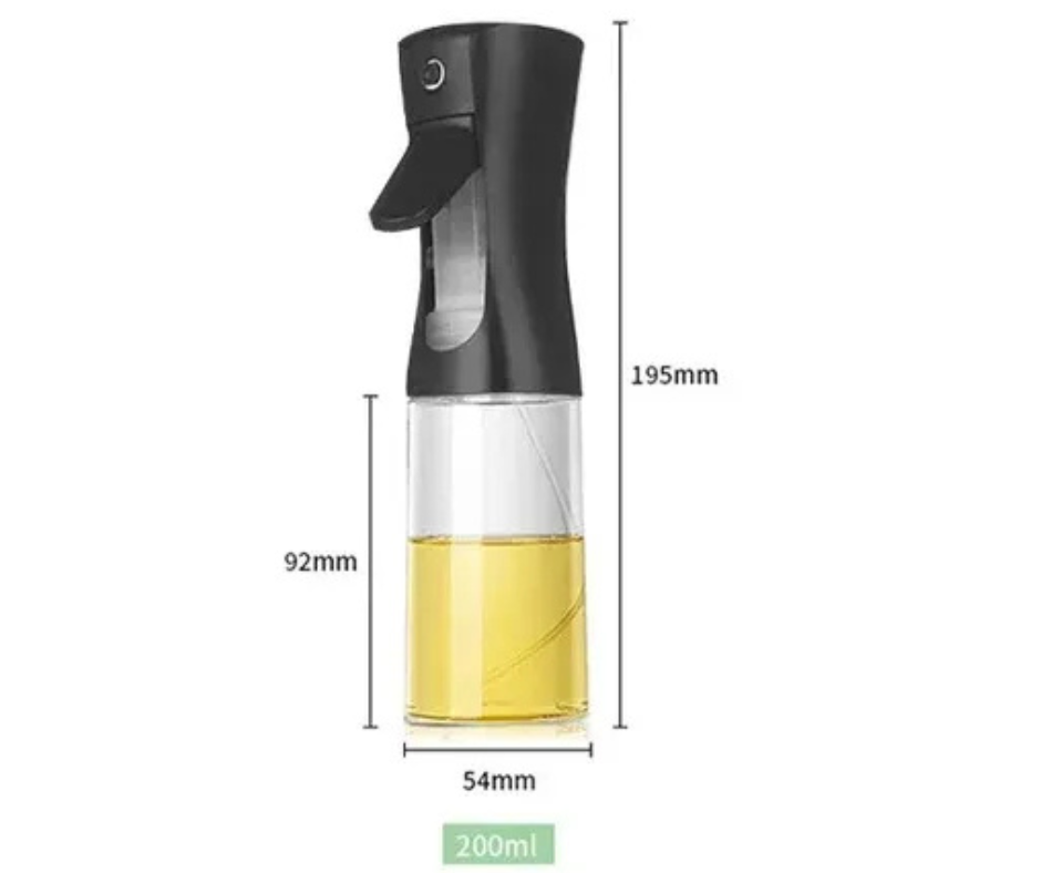 200ml Oil Sprayer Bottle for Cooking Continuous Olive Oil Spray Bottle with Portion Control Refillable Kitchen Spray Bottle for BBQ Salad Baking Frying and Air Fryer