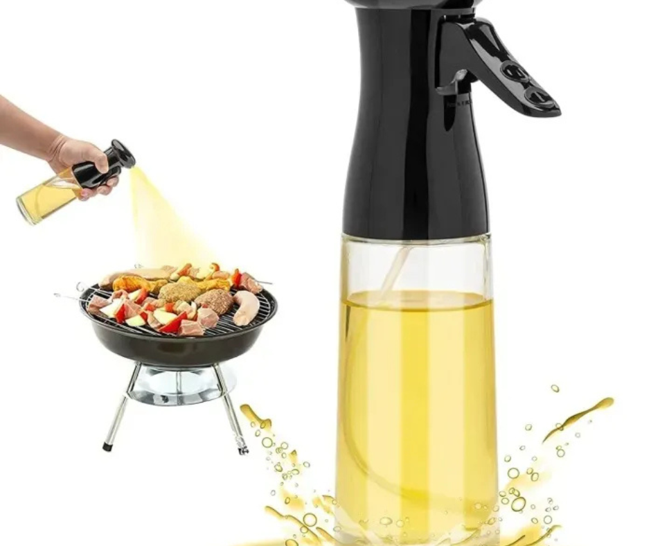 200ml Oil Sprayer Bottle for Cooking Continuous Olive Oil Spray Bottle with Portion Control Refillable Kitchen Spray Bottle for BBQ Salad Baking Frying and Air Fryer