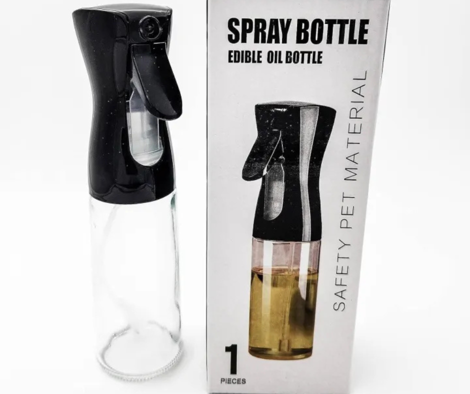 200ml Oil Sprayer Bottle for Cooking Continuous Olive Oil Spray Bottle with Portion Control Refillable Kitchen Spray Bottle for BBQ Salad Baking Frying and Air Fryer