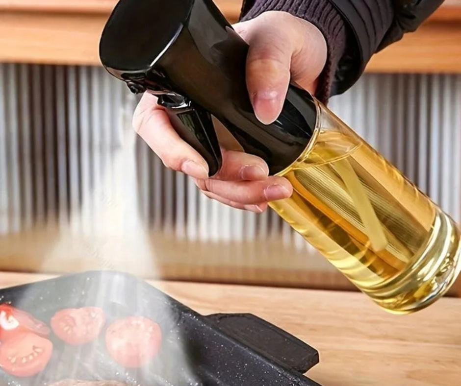 200ml Oil Sprayer Bottle for Cooking Continuous Olive Oil Spray Bottle with Portion Control Refillable Kitchen Spray Bottle for BBQ Salad Baking Frying and Air Fryer