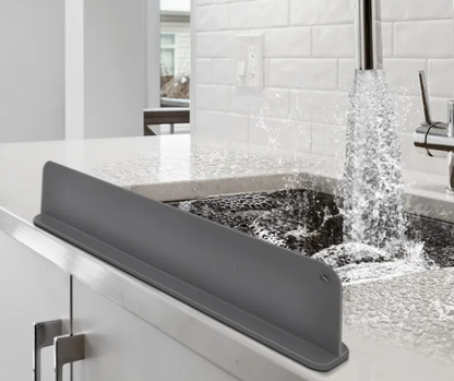 Silicone Sink Splash Guard – Reusable Water Retaining Strip, Portable Anti-Splash Water Stopper for Kitchen & Bathroom Sink Protection