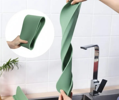 Silicone Sink Splash Guard – Reusable Water Retaining Strip, Portable Anti-Splash Water Stopper for Kitchen & Bathroom Sink Protection