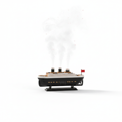 Titanic Ship Air Humidifier 250ml. Ultrasonic Aroma with Defuser with Remote and mood Light